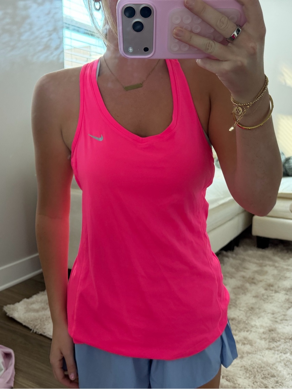 Nike Women's Dri-FIT Racerback Tank - Hot Pink